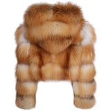 Cropped Fox Fur Hooded