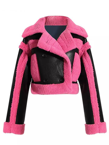 Faux Pink Licorice Shearling