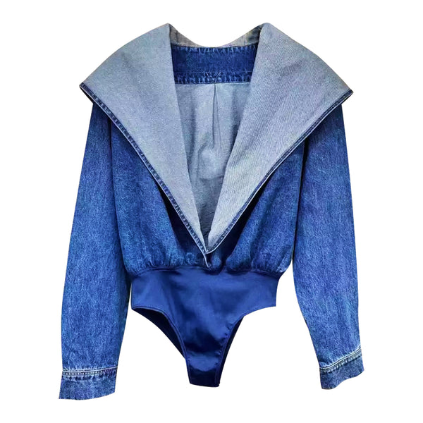 Vintage Denim Bodysuit