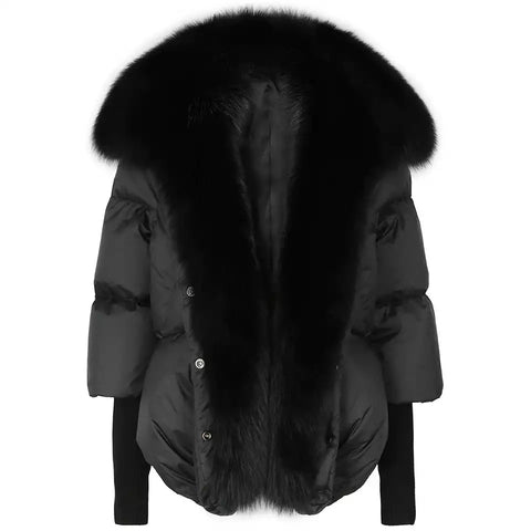 Fox Fur Collar Down Jacket